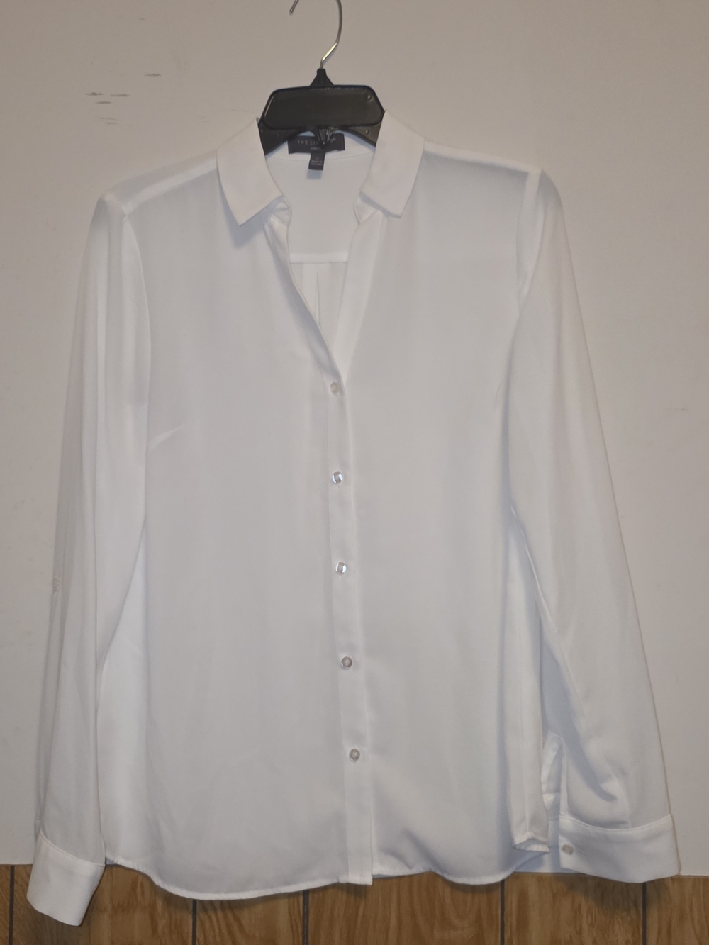 The Limited Women's White Long-Sleeve Button-Down Shirt